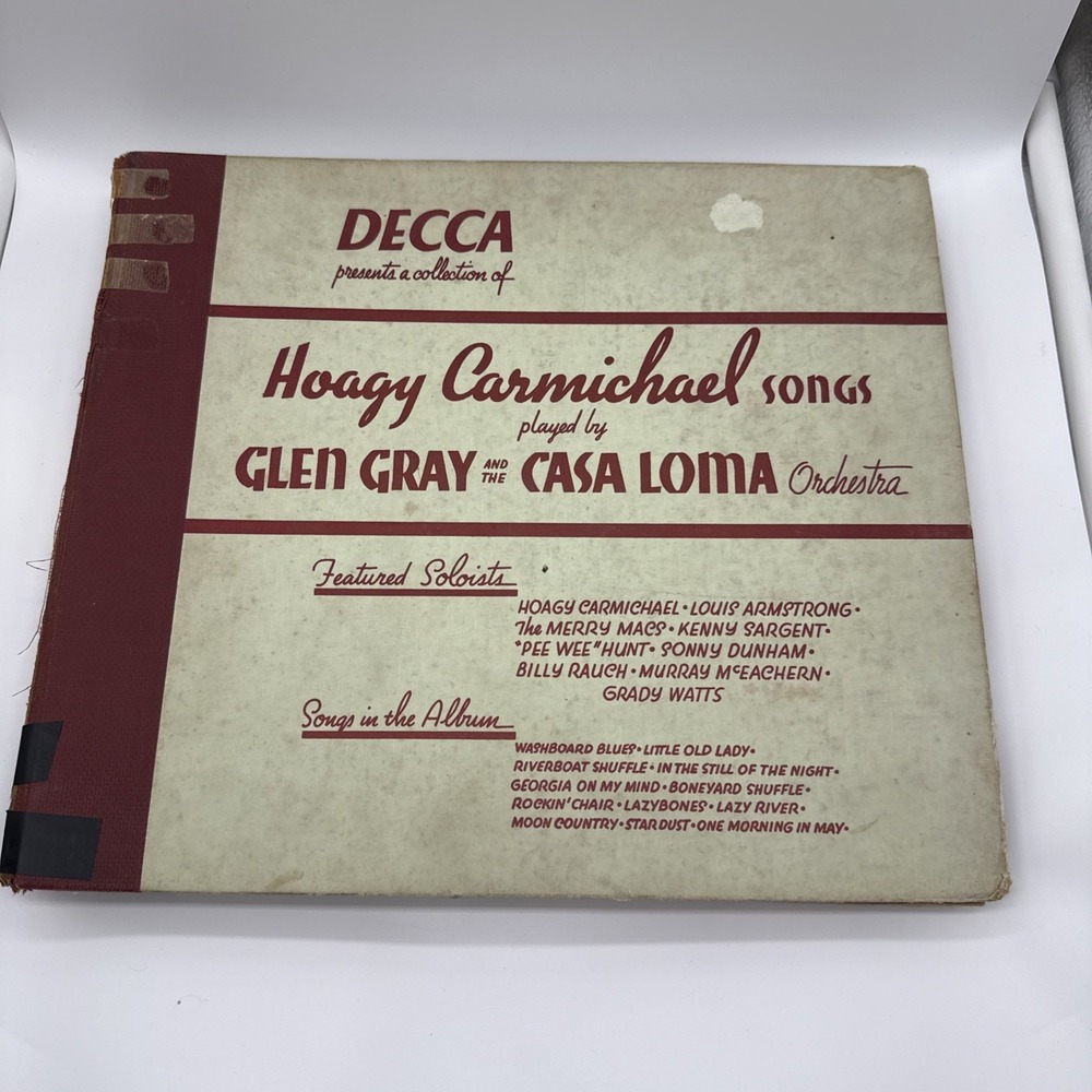 Hoagy Carmichael Songs Glen Gray Casa Loma Orchestra Decca 78 RPM Vinyl Album